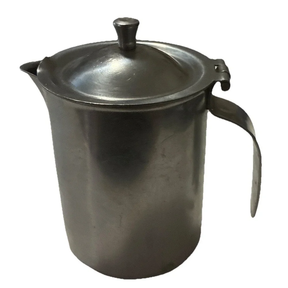 Vintage Bloomfield Industries Creamer Stainless Steel Hinged Lid 4x3